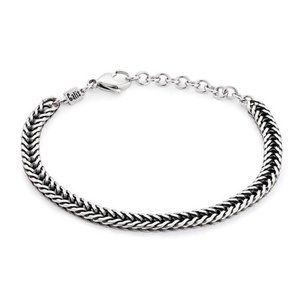 Cuff Chain Stainless Steel Silver Bracelet Men Non-Rust Men's Silver Bracelets